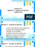 Lesson Vi: Project - Based Learning Approach