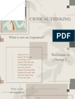 Critical Thinking: What Is Not An Argument?