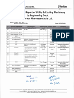 Existing Machinery Status