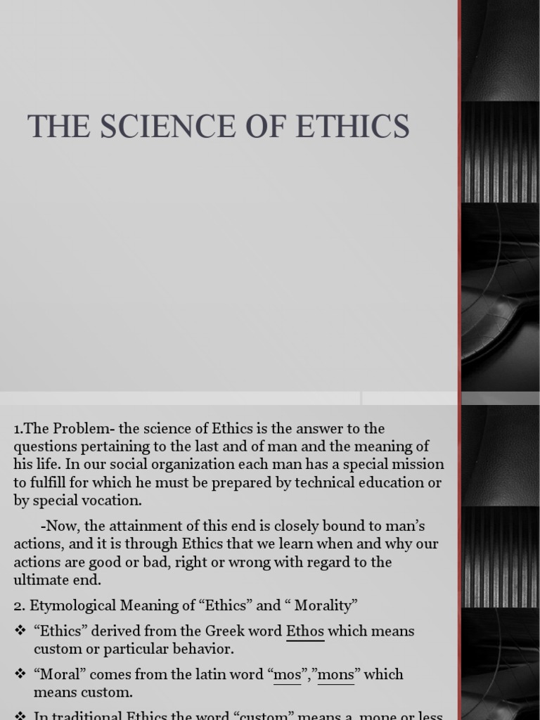 The Science Of Ethics Pdf Happiness Morality