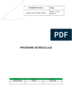 PROGRAMA DE RECICLAJE