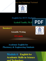Session 6 - English for Pharmacy and Engineering Students - Scientific Writing - Class B