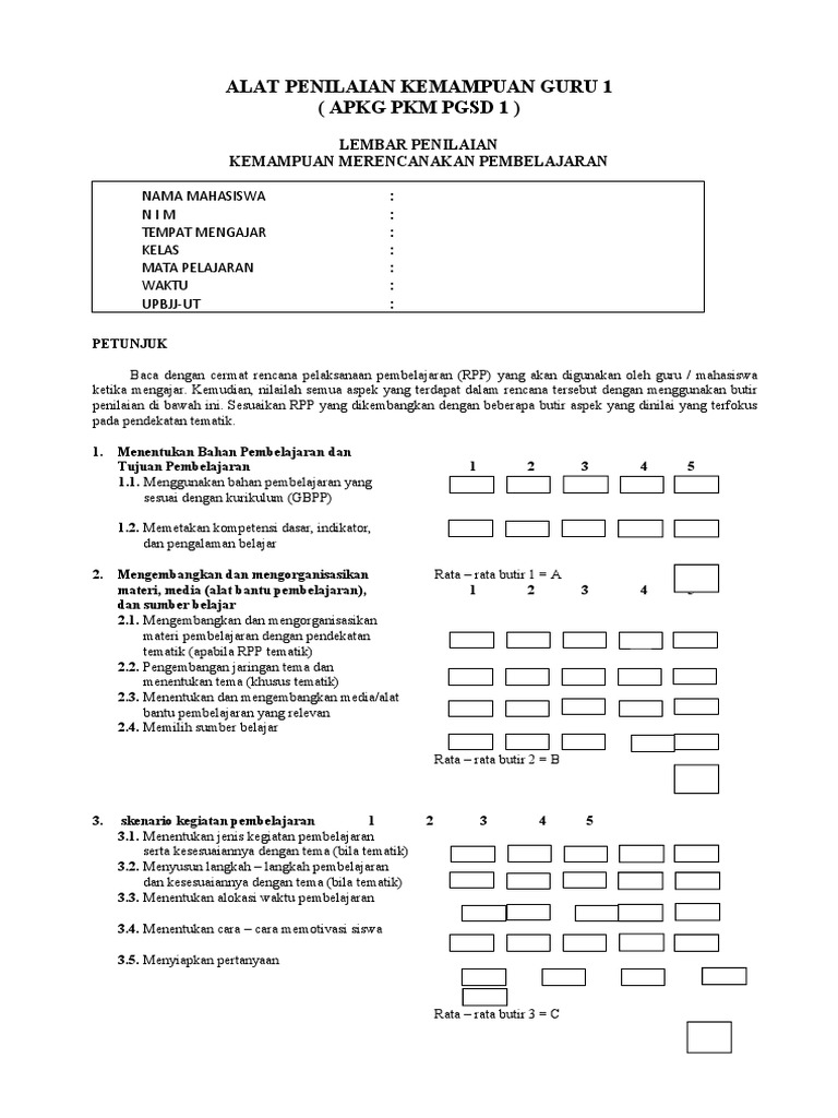 Apkg 1 Dan 2 PKM Pgsddoc | PDF
