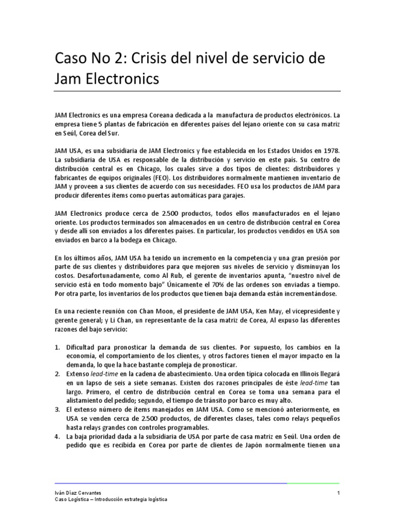 JAM Electronics PDF