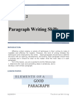 Paragraph Writing Skills