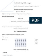 Domínios de Integridade e Corpos