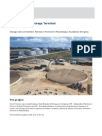 Beira Oil Storage Terminal on CFA Piles