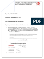 Transmission Line Parameters: Kondapur (V), Ghatkesar (M), Medchal (Dist)