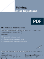 Lessson 17 Solving Polynomial Equation