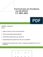 Paunang Pagtatasa Sa Pagbasa Sa Filipino.2021 2022
