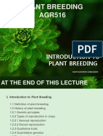 AGR516 Chapter 1 - Introduction To Plant Breeding