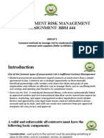 Procurement Risk Management Assignment: BBM 444