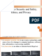 Computer Security and Safety, Ethics, and Privacy