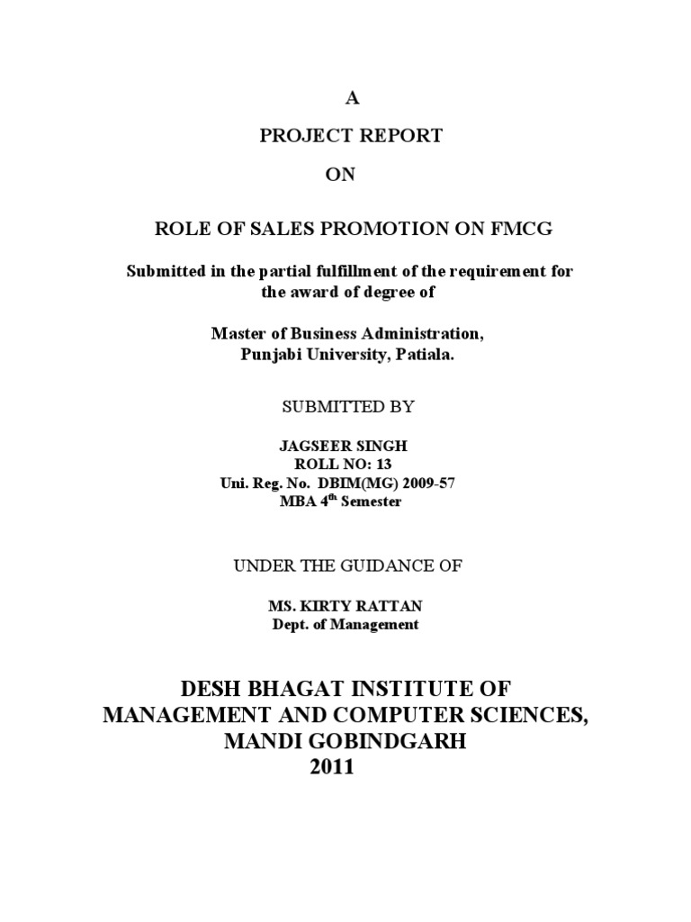 Sales Promotion Impact on FMCG | PDF | Promotion (Marketing) | Retail