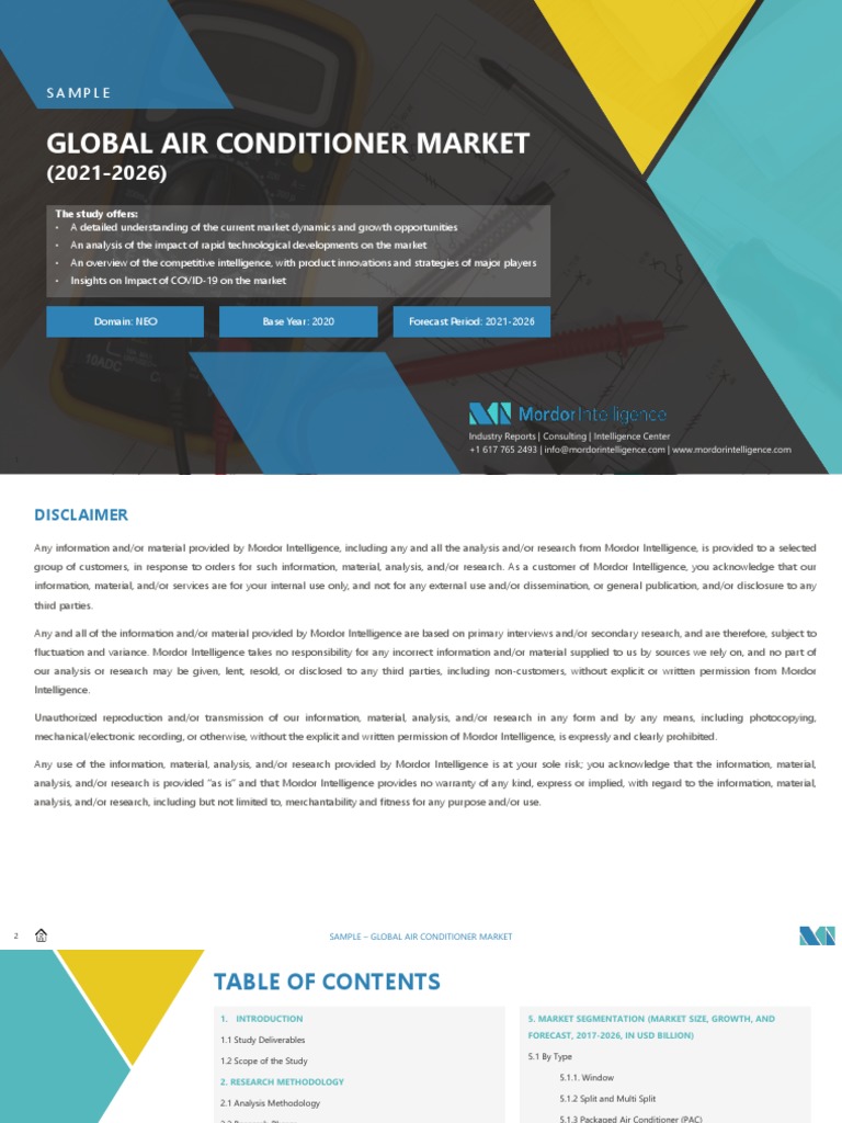 Sample Global Air Conditioner Market (20212026) Mordor
