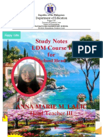 Study Notes LDM Course 1 For: Anna Marie M. Lalic