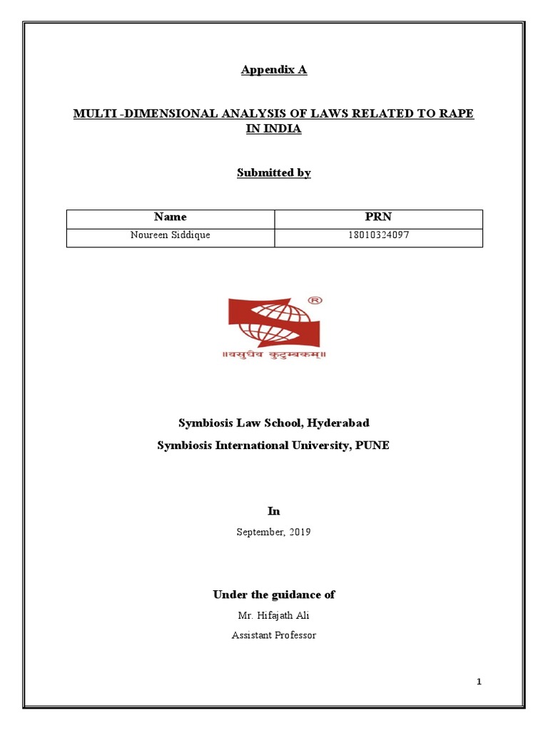 Analysis of Rape Laws in India | PDF | Rape | Crime & Violence