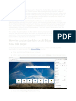How To Customize Edge Browser's New Tab Page