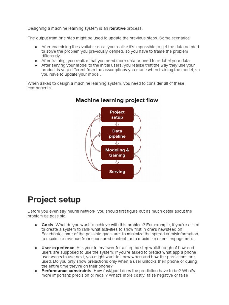 Iterative machine learning design process for problem-framing and model ...
