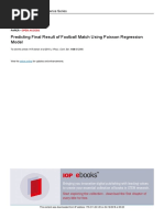 Predicting Final Result of Football Match Using Poisson Regression Model