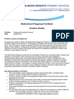 Sample Job Requirement Multicultural Playgroup Facilitator - Job Description Aug 2021