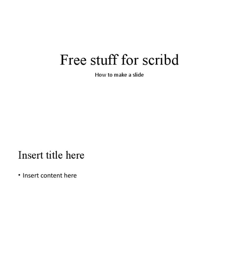 Free Scribd Resources & Slide Creation Guide | PDF