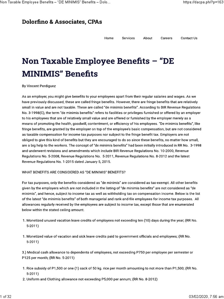 non-taxable-employee-benefits-de-minimis-pdf-employee-relations