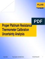 Proper Platinum Resistance Thermometer Calibration Uncertainty Analysis