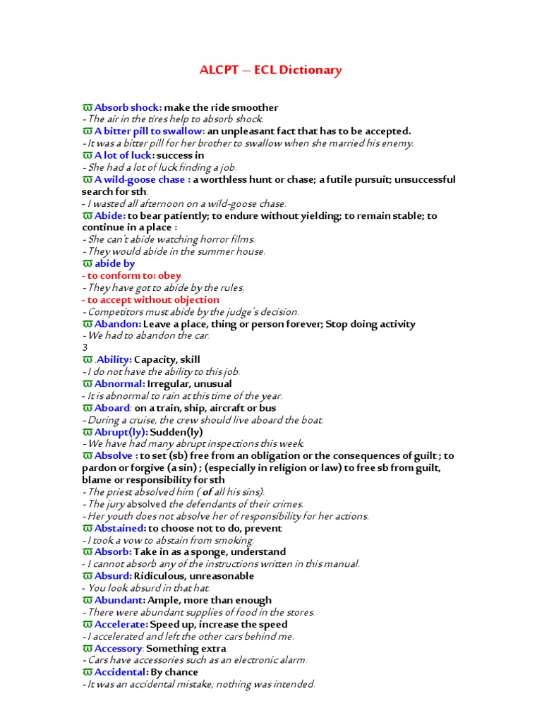Ecl Dict | PDF