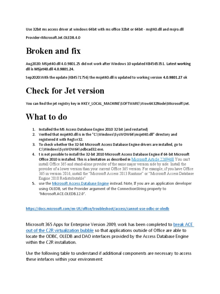 Use 32bit Ms Access Driver at Windows 64bit With Ms Office 32bit or