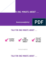 Talk For One Minute 1