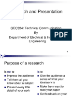 Research and Presentation: GEC324: Technical Communication by Department of Electrical & Information Engineering
