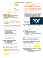 Review Test For Introduction To Chemistry