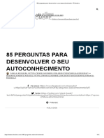 85 perguntas autoconhecimento