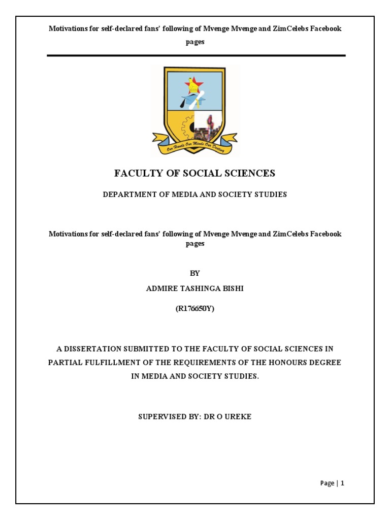 Admire Bishi Dissertation Final Draft Pdf Popular Culture Media
