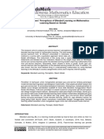 Pre-Service Teachers' Perceptions of Blended Learning On Mathematics Learning Based On Gender