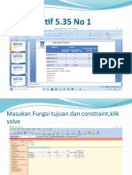 Latihan 5.35 Penggunaan QM Untuk LP Dengan Metode Simpleks Deli Yani 041611459