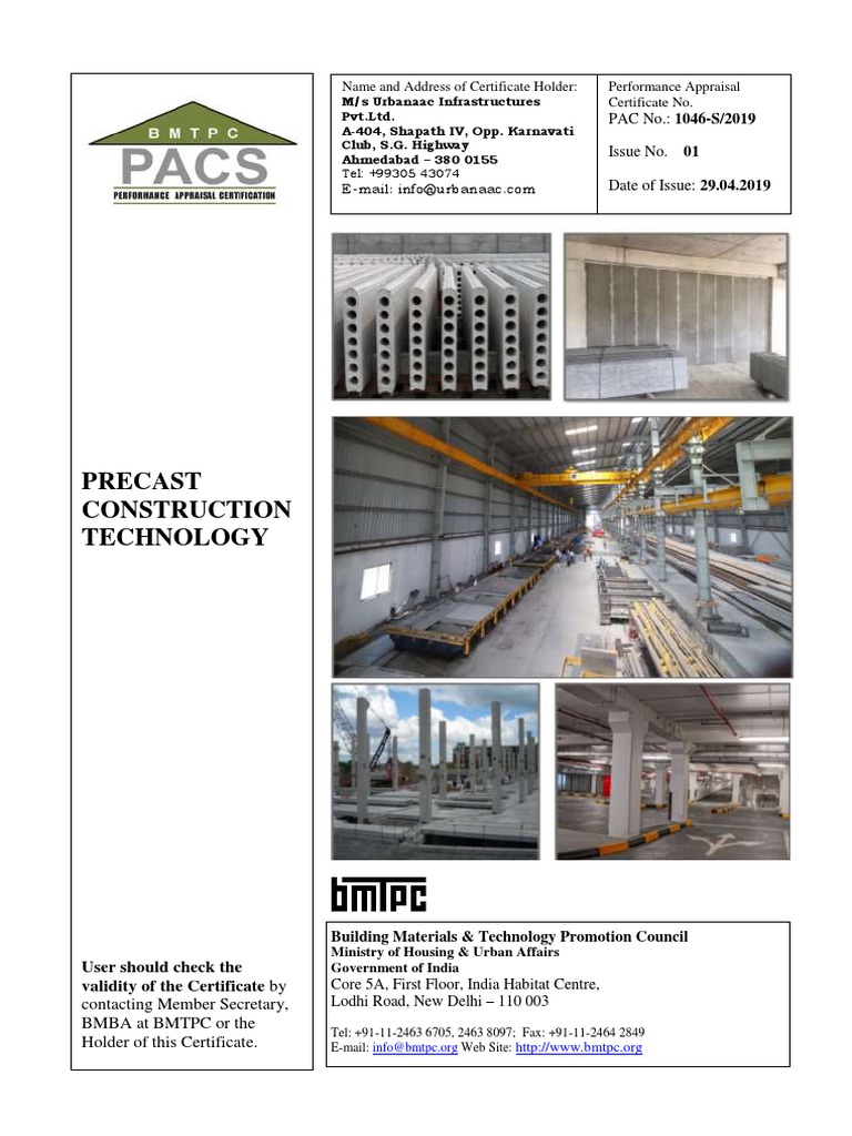 PAC Final | PDF | Precast Concrete | Concrete