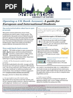 Oxford Bank Account Guide For European and International Students 2020 - 0