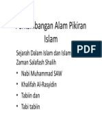 Perkembangan Alam Pikiran Islam