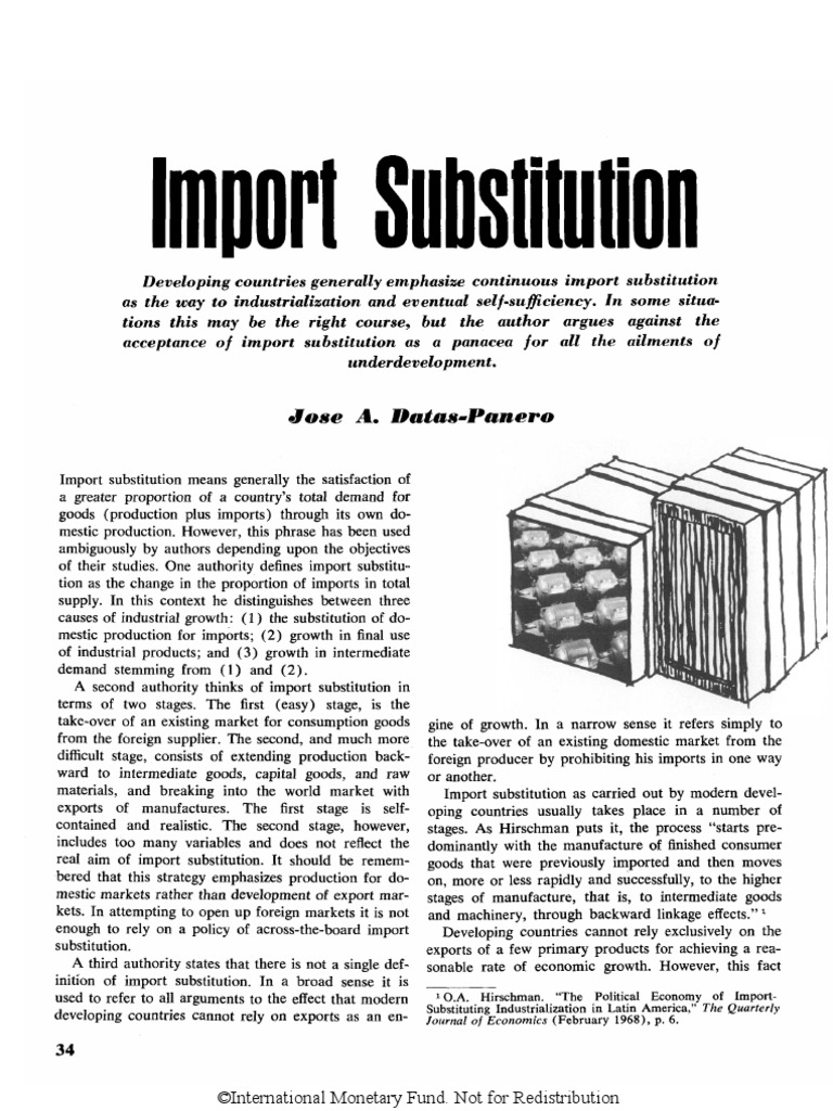 (Finance & Development) Import Substitution | PDF | Economic Growth ...