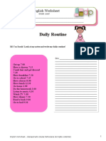 Daily Routine: English Worksheet