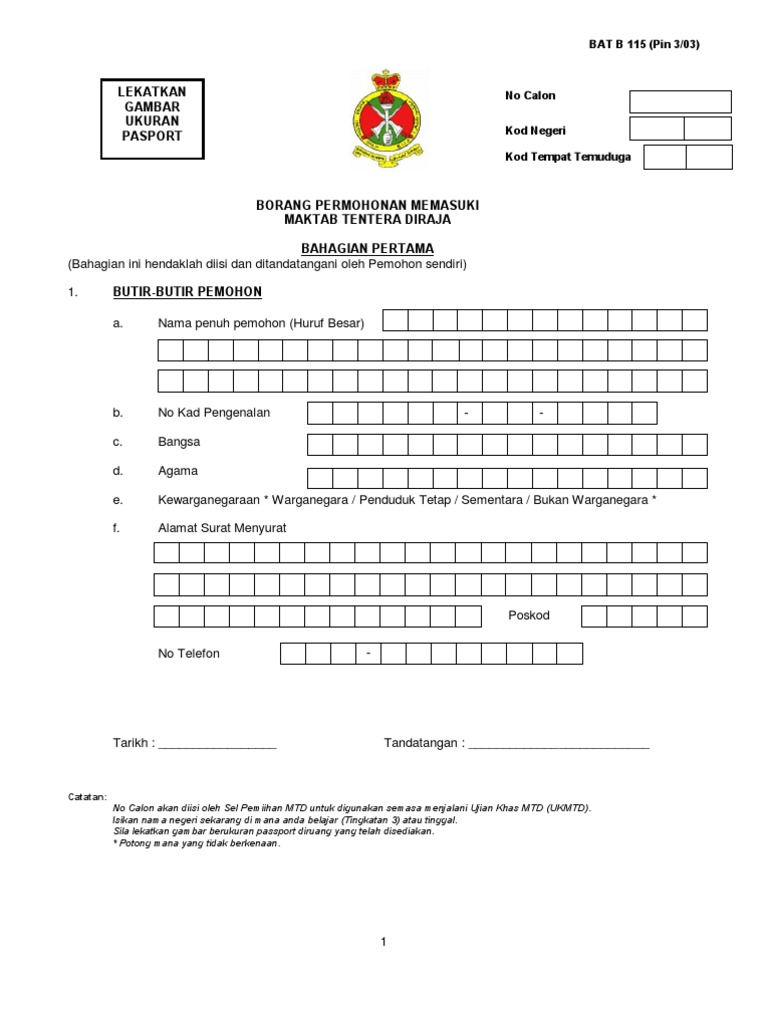 Borang An Mtd Tahun 2009 Ebook Search Engine Pdf