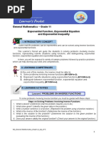General Mathematics - Grade 11 Exponential Function, Exponential Equation and Exponential Inequality