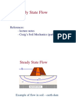 Steady State Flow: References: - Lecture Notes - Craig's Soil Mechanics (Part of It)