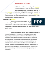 Traitement de Texte: Documents Documents