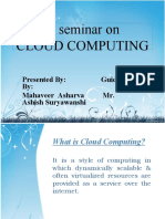 A Seminar On Cloud Computing