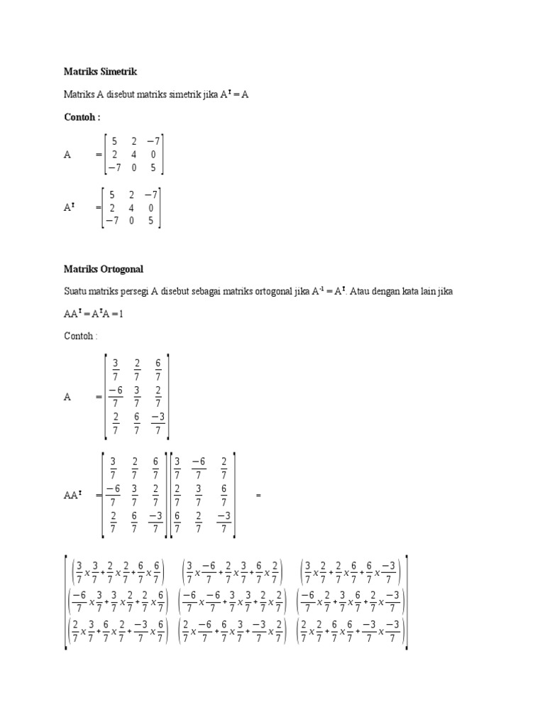 Contoh Matriks | PDF