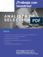 Trabaja con nosotros como Analista de Selección