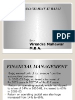 Financial Management at Bajaj Auto